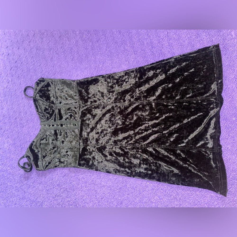 velvety black clubbing dress